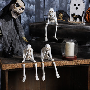 Figuras de Esqueletos de Resina, Estatuas Decorativas para Estantes, Adornos Espeluznantes para Mesa de Halloween, Decoración para Fiestas de Casas Encantadas, Regalo - Product Image 5