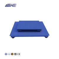 Plateforme de pesage industrielle SOHE 1T 1m*1m avec support en acier au carbone, affichage LED imprimé, indicateur de poids OEM/ODM, précision 0,2KG