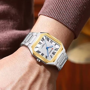 CURREN Orologi al Quarzo da <span class=keywords><strong>Uomo</strong></span> dal Design Casual, Orologi da Polso Maschili in Acciaio Inossidabile alla Moda, Orologio Quadrato da <span class=keywords><strong>Uomo</strong></span> per Affari, Relogio Masculino 8482 - Product Image 5
