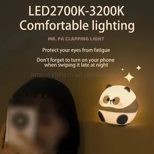 Custom Led Mini Cartoon Led Lamp Sensor Children's Panda Night Light For Room Decoration