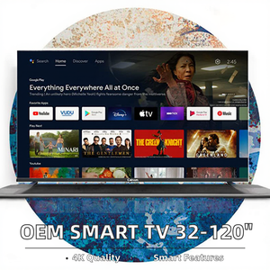 Televisor Inteligente LED Ultra HD de 50-85 Pulgadas, Pantalla Completa sin Marco, Relación de Aspecto 16:9, Carcasa Negra, Compatible con Versión Global en Inglés - Product Image 3