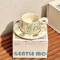 Mug en porcelaine avec motif de fille mignonne et logo personnalisé, tasse à café en céramique OEM/ODM avec poignée, compatible lave-vaisselle et micro-ondes, vente en gros