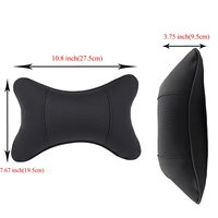 Personnalisé Premium Pu Cuir Arc Voiture Appui-tête Oreiller Chaise Siège Appui-tête Arc Forme Orthopédique Cou Oreiller Voyage Cuir pour Voiture