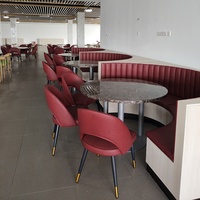 Banquette Circulaire de Restaurant en Cuir Design Rond