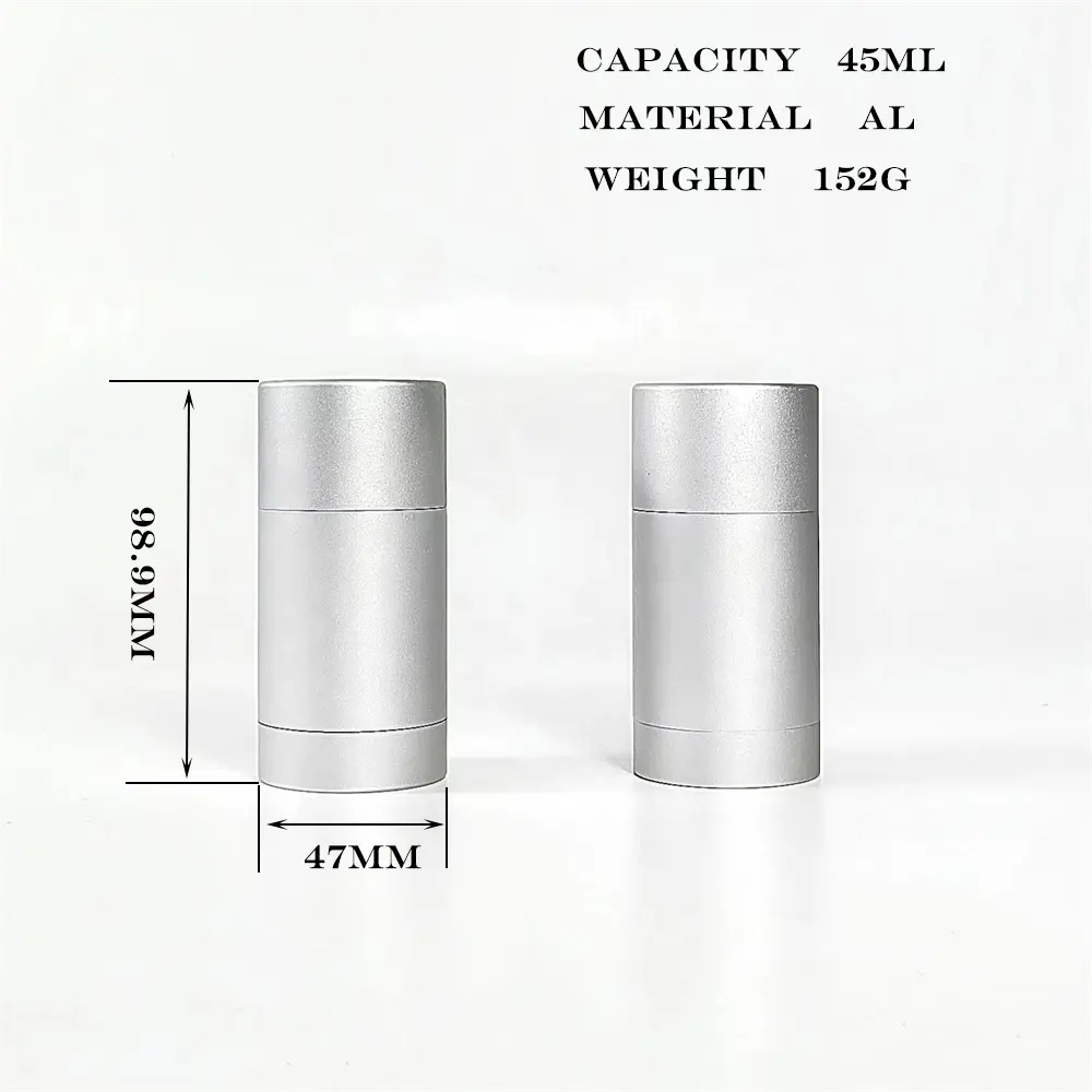 45ミリリットル環境にやさしいECO底ツイストクラフトインナーバレルチューブアルミ詰め替え消臭容器スティック