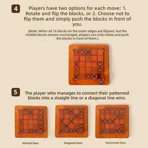 Juego <span class=keywords><strong>de</strong></span> <span class=keywords><strong>Mesa</strong></span> <span class=keywords><strong>de</strong></span> Empujar y Deslizar, Tic Tac Toe <span class=keywords><strong>de</strong></span> Madera, XO, Rompecabezas Deslizante, Juego <span class=keywords><strong>de</strong></span> Estrategia y Pensamiento Lógico para Niños y <span class=keywords><strong>Adultos</strong></span> - Product Image 4