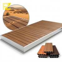 Planche de terrasse extérieure en aluminium recyclable et durable, antidérapante, résistante aux UV, revêtement de sol en aluminium et plastique pour terrasse de glamping