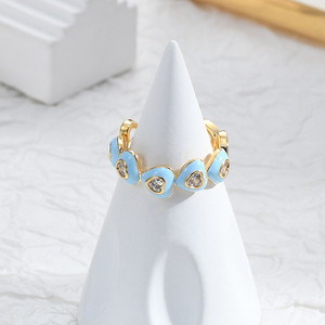 Zircone Oil Drop Aikai anello da donna A Clique stile Vintage anello indice stile semplice e Versatile - Product Image 6