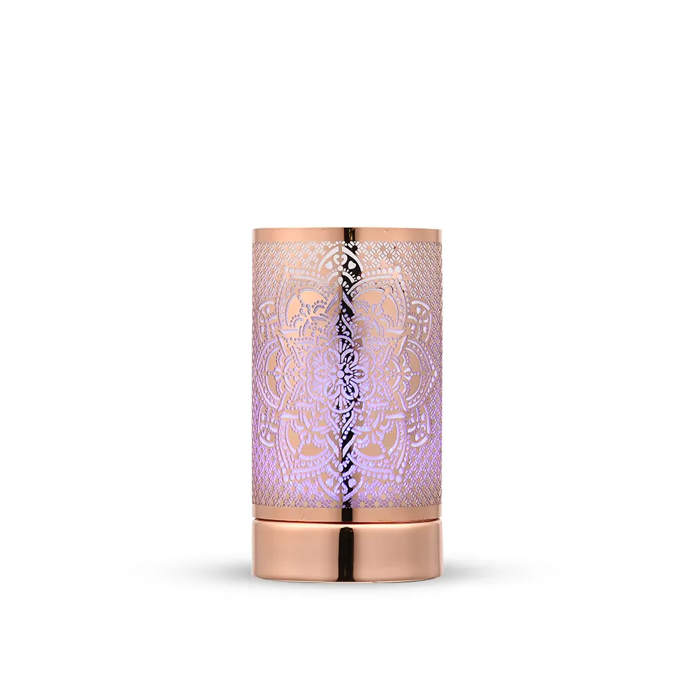 Rose Gold Mandalay Color-Changing LED Aroma Diffuser Wholesale Custom Oil Burner Diffuser Lamp