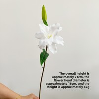 Künstliche Doppelblüten-Lilien, Kunstblumen, Realistische Touch-Blumen, Heim- und Hochzeitsdekoration Blumenarrangement-Zubehör