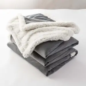 Couverture polaire Sherpa, double couverture épaisse, couvertures personnalisées en peluche polaire et laine