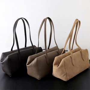 Minimalist Retro Women's Boston Handbag Zipper Underarm <b>Purse</b> for Daily Shopping Travel - Product Image 1