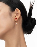 Boucles d'oreilles manchette et clous en argent 925 plaqué or 18 carats, résistantes au ternissement et durables, motif balle de ping-pong, bijoux de sport et de mode, cadeaux