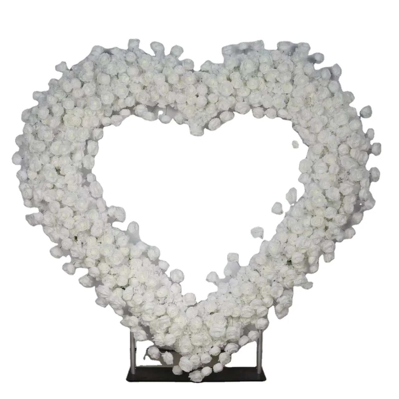 Wedding Event Decoration Artifical Green Flowers Arrangement Faux Flower Backdrop Wall Flower heart shape