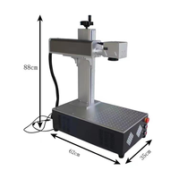 Machine de gravure laser à fibre à onde continue 20W, nouvelle machine à refroidissement par air pour acier inoxydable, marbre et granit, prend en charge DXF, LAS, AI