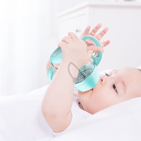 300ml PP bébé lait eau potable bouteille large calibre enfants biberons Anti-starter gravité boule Silicone mamelon poignée