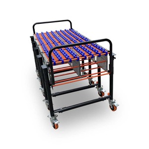 Convoyeur à roues à gravité extensible, conception flexible pour le transfert de cartons dans les entrepôts et les usines - Product Image 5