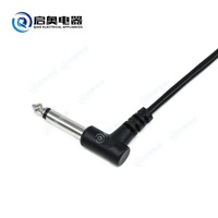 Cable de Audio para Guitarra QIAO de 1/4 de Pulgada (6.35mm), Conector Macho-Macho Chapado en Níquel (Negro) para Instrumentos Musicales