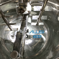 AIlusi 1000L Émulsifiant Homogénéisateur Industriel Sous Vide de Type Fixe SUS304 avec Chauffage Électrique et Pompe à Moteur pour Aliments, Produits Chimiques et Crèmes Cosmétiques