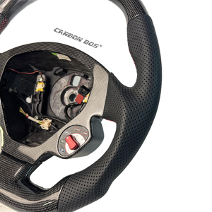 Volante de Alto Rendimiento de Fibra de Carbono Negro Personalizado de Fábrica, Apto para <span class=keywords><strong>Ferrari</strong></span> <span class=keywords><strong>F430</strong></span> 458 488 812, Fibra de Carbono - Product Image 5