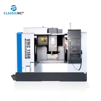Centre d'usinage vertical CNC VMC1160 haute efficacité, prêt pour le quatrième axe, avec refroidissement pour taraudage rigide, idéal pour la production en série