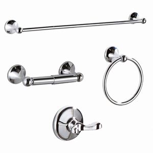 WEKIS Ensemble d'accessoires de salle de bain 6 pièces, style moderne et luxueux, écologique, en alliage de zinc nickel brossé, fixation murale - Product Image 2