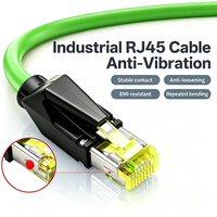 Câble RJ45 industriel Cat6A Profinet anti-vibration, anti-desserrage, contact stable, résistant aux répetées flexions, homologué pour chaîne porte-câbles