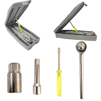 Kit de clés à douilles en promotion avec étui en plastique en forme de voiture pour la réparation automobile à domicile, outil de bricolage pour atelier, kit d'outils économique