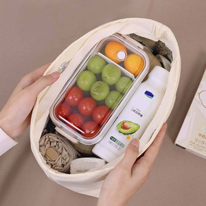 Borsa da <span class=keywords><strong>pranzo</strong></span> portatile in Nylon con chiusura a cerniera in alluminio leggero e impermeabile per impiegati e studenti - Product Image 5