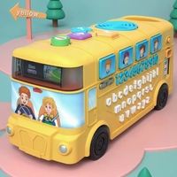 Autobús Escolar Musical Eléctrico Multifuncional de Plástico con Letras del Alfabeto y Números para Niños de Preescolar FiveStar