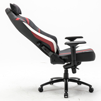 Chaise de bureau gaming de direction grande taille en similicuir PU, dossier haut, robuste, pivotante à 360°, hauteur réglable, inclinaison des genoux, noire