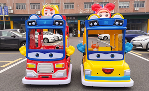 Bus scolaire de lutte contre l'incendie pour enfants, équipement d'amusement intérieur/extérieur, parc de jeux, utilisation en parc, voiture de conduite amusante, <span class=keywords><strong>2</strong></span> joueurs, rouge - Product Image 4
