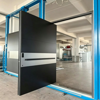Porte pivotante de sécurité robuste en acier inoxydable Zonle, porte d'entrée principale extérieure moderne avec serrure intelligente électronique