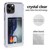 Coque transparente pour iPhone 12 13 14 15 avec porte-cartes, coque transparente pour iPhone 16 17 18 Pro avec poche pour cartes