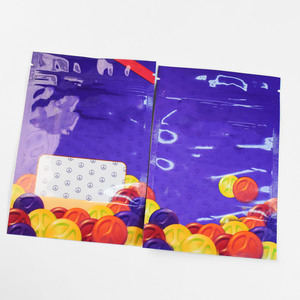 LT tùy chỉnh in resealable cấp thực phẩm dây kéo nhôm lá Gummies Ziplock nhựa đứng lên túi bao bì với cửa sổ - Product Image 6