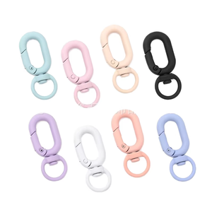 Mới Đến Đầy Màu Sắc Kim Loại Tôm Hùm Móc Carabiner <span class=keywords><strong>Keychain</strong></span> Xoay Dây Buộc Kích Hoạt Snap Hooks Đối Với Túi Đồ Trang Sức Làm Móc Khóa - Product Image 3
