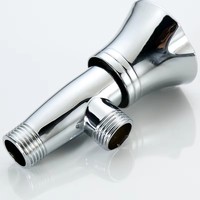 Robinet d'angle moderne en zinc chromé, accessoires de robinetterie à ouverture rapide, installation facile pour salle de bain, appartement, hôtel