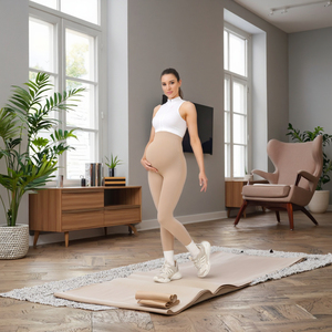 Leggings Premaman Senza Cuciture <span class=keywords><strong>in</strong></span> Nove Colori - Morbidi, Traspiranti, per <span class=keywords><strong>Gravidanza</strong></span>, Allenamento e Yoga - Product Image 1