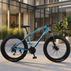Bicicleta de Montaña de Acero de 26 Pulgadas y 21 Velocidades con Suspensión Completa, Neumáticos Gruesos 4.0 y Frenos de Disco para Nieve - Product Image 5