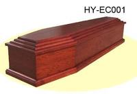 Ataúd Funerario de Madera Estilo Europeo con Accesorios Metálicos, Tamaño Personalizado Disponible