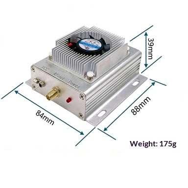 RF Power Amplifier 10MHz-1.3GHz Output 5W Gain 36-41dB Wideband