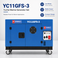Groupe électrogène diesel silencieux SCDC Yuchai YC11GFS-3 11 kW monocylindre refroidi par air, démarrage électrique, alimentation de secours pour la construction
