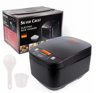 Cuisinière à riz électrique portable multifonctionnelle avec écran LED numérique, revêtement antiadhésif, boîtier en plastique, capacité de 5 L, cuisson rapide, idéale pour les camping-cars