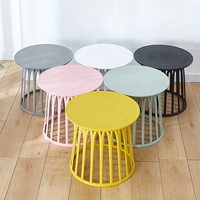 Nouvelle arrivée nordique moderne en plastique mini table café table rose table basse