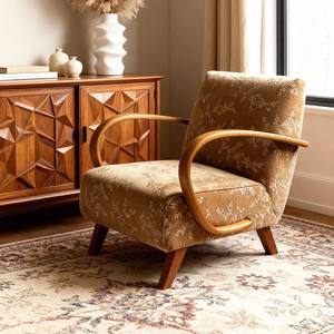 <span class=keywords><strong>Fauteuil</strong></span> en bois massif de style <span class=keywords><strong>vintage</strong></span>, design moderne du milieu du siècle, couleur <span class=keywords><strong>jaune</strong></span> osmanthus, style chinois, pour salon, chambre, balcon - Product Image 2