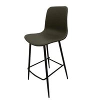 Tabouret de bar commercial moderne, structure métallique de haute qualité, dossier en bois, chaise de bar pour restaurant, café, hôtel, projet de mobilier