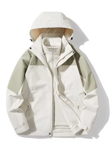 Chaqueta de Invierno Tres en Uno <span class=keywords><strong>para</strong></span> Hombre y <span class=keywords><strong>Mujer</strong></span>, Desmontable, Cortavientos, Impermeable, Cálida y Gruesa, Traje de Esquí - Product Image 1