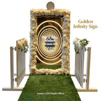 En gros, Panneau miroir LED Infinity pour mariage, cadre personnalisable avec nom, location pour événements, décoration de fête, fond de photomaton tunnel abysse