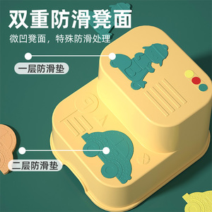 Tabouret à deux niveaux antidérapant pour bébé, pour le lavage des mains et le bain, support pour la position debout des enfants - Product Image 2