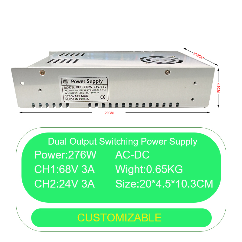 Power Dual Output Supply Customized 12V5A